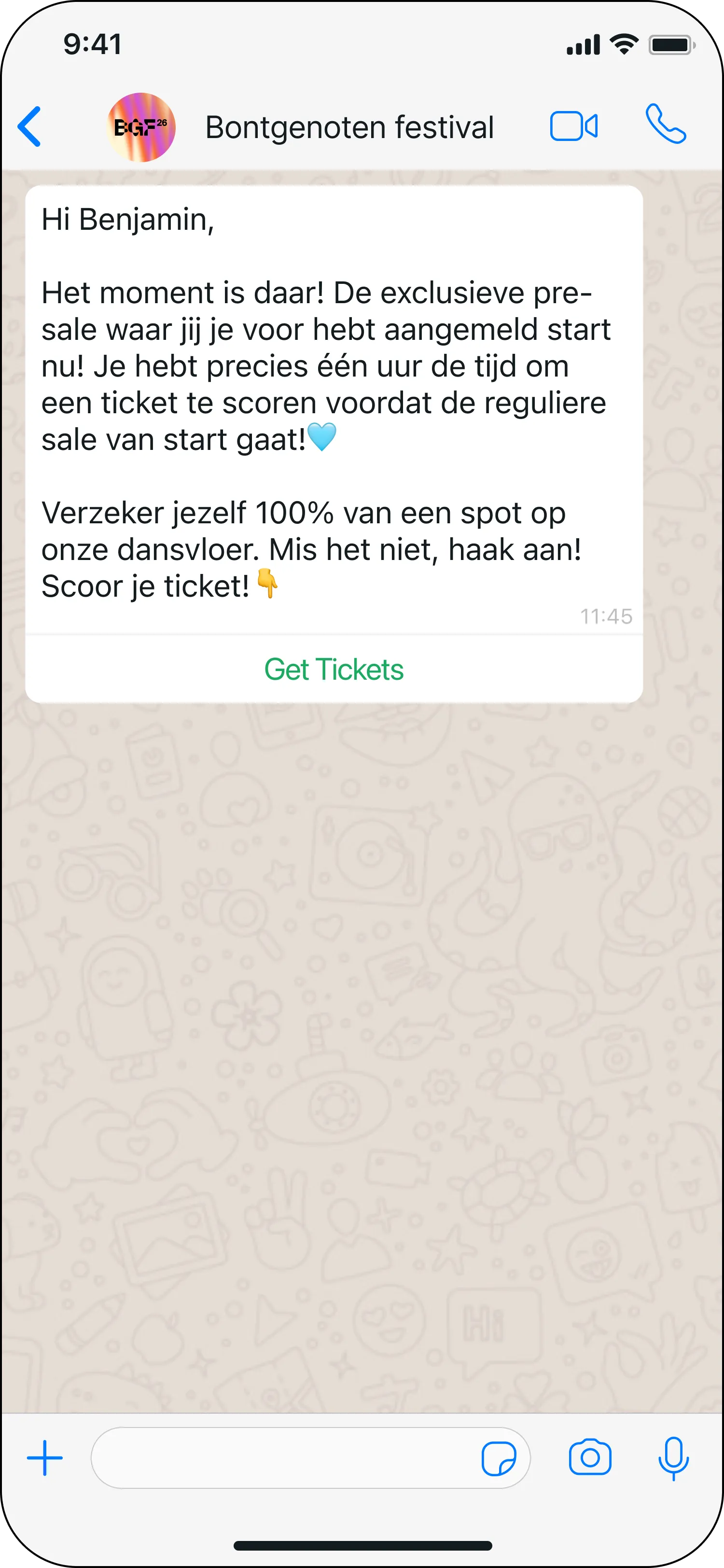 Bontgenoten Festival sold 13.1k tickets through WhatsApp in under an hour. See how Innercrowd's WhatsApp Shop drove a 181% registration-to-conversion rate.